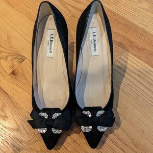 L. K. Bennett Suede Pumps with Crystal Embellishments